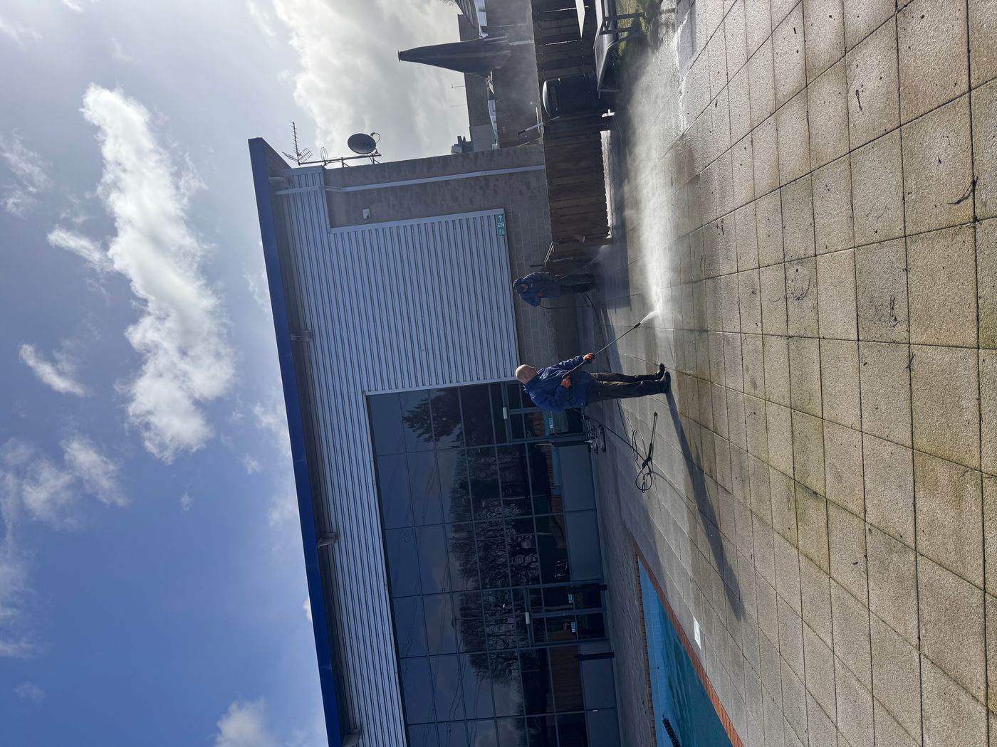 Cleaning equipment on site at David Lloyd Lichfield