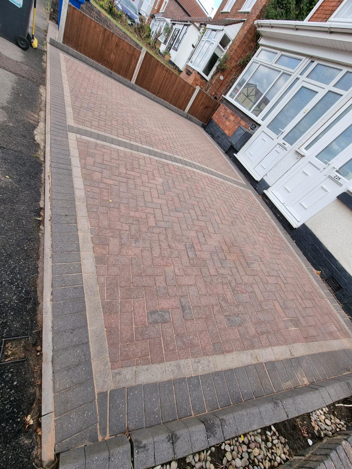 Driveway after pressure washing