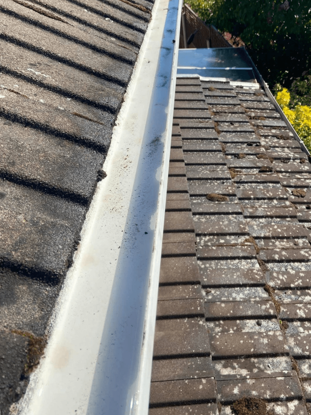 Gutter after cleaning