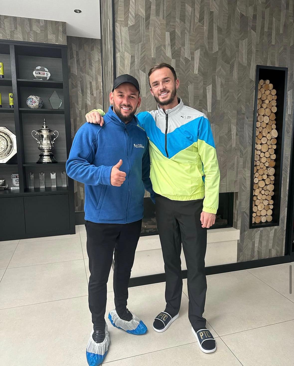 Steven with James Maddison